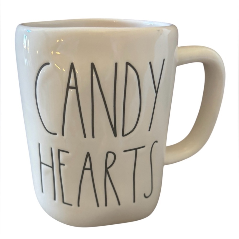 Rae Dunn artisan collection by magenta ceramic coffee mug “candy hearts” “xoxo”